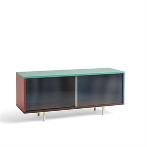 HAY Color Cabinet Dresser avec Portes Vitrées Medium Multicolore
