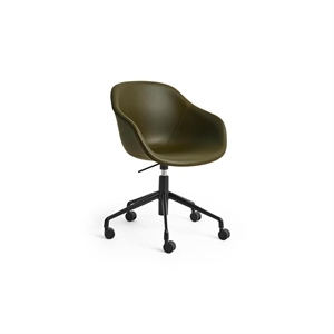 Chaise Pivotante à Roulettes HAY AAC253 Noir/ Sense Forest