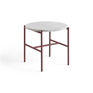 Table d'appoint HAY Rebar Ø45 en marbre Rouge/ Gris