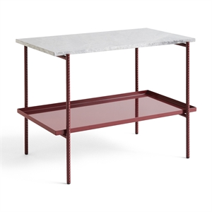 Table D'appoint HAY Rebar L45 en Marbre Rouge/ Gris
