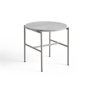 Table D'appoint HAY Rebar Ø45 en Marbre Gris