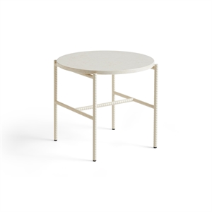 Table d'appoint HAY Rebar Ø45 en marbre Beige
