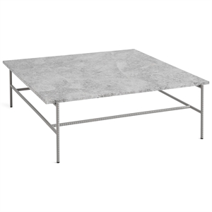 Grand Table Basse HAY Rebar en Marbre Gris