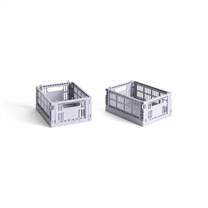 Coffret de rangement HAY Colour Crate Mini Lot de 2 Lavande