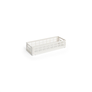 Boîte de Rangement HAY Colour Crate Mini Oblongue Blanc Cassé