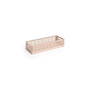 Boîte de Rangement HAY Colour Crate Mini Oblong Poudre