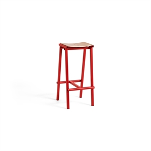 Tabouret de Bar HAY Stool 8 H75 Rouge Signal