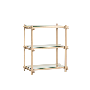 Bibliothèque HAY Woody Shelving 2.0, Petit , Blanc Amande/verre