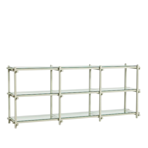 Étagère HAY Woody 2.0 Étagère Basse Gris fumé/Verre