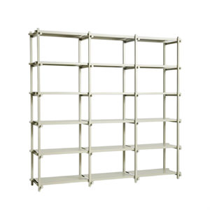 Bibliothèque HAY Woody Shelving 2.0, Grand , Gris Fumé/acier