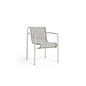Chaise de Salle à Manger HAY Palissade Cord avec Accoudoirs, Gris Nuage