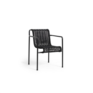 Chaise de Salle à Manger HAY Palissade Cord avec Accoudoirs, Anthracite
