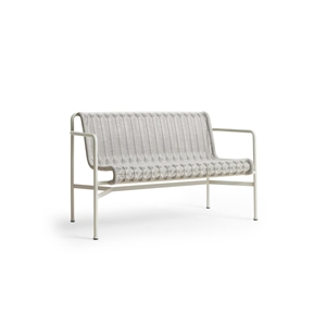 Banc de Salle à Manger HAY Palissade Cord avec Accoudoirs, Gris Nuage