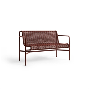 Banc de Salle à Manger HAY Palissade Cord avec Accoudoirs, Fer Rouge