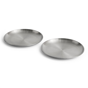 Assiettes de Marché en Plein Air HAY, Lot de 2 , Grand , Argent