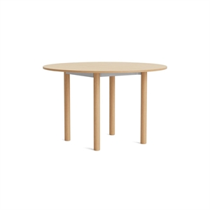 Table à manger ronde HAY Annex Ø120 Chêne laqué/ Aluminium anodisé