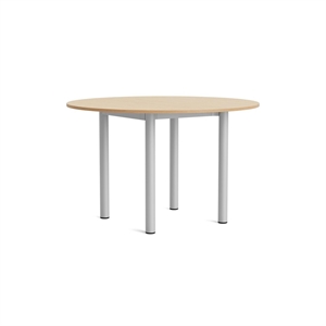Table à manger ronde HAY Annex Ø120 en chêne laqué/ Aluminium