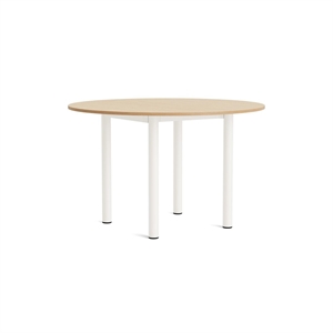 Table à manger ronde HAY Annex Ø120 Chêne laqué/ Blanc Crème