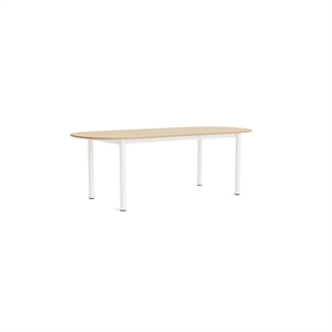 Table à manger rectangulaire HAY Annex L220, chêne laqué/ Blanc Crème