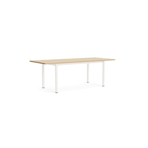 Table à manger suspendue HAY Annex L220, chêne laqué/ Blanc Crème