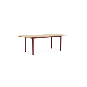 Table à manger suspendue HAY Annex L220, chêne laqué/rouge grange