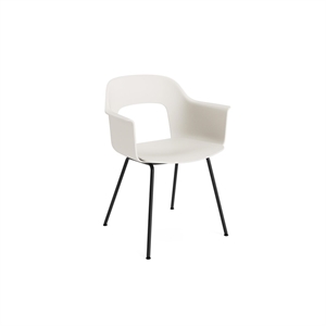 Chaise de salle à manger HAY Layout 211 avec accoudoirs, Blanc Crème/Noir