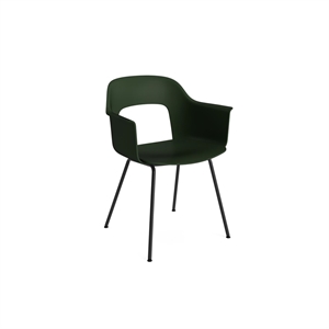 Chaise de salle à manger HAY Layout 211 avec accoudoirs, vert bouteille/ Noir