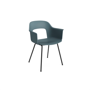 Chaise de salle à manger avec accoudoirs HAY Layout 211, couleur océan/ Noir
