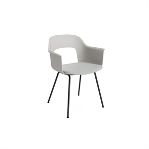 Chaise de salle à manger HAY Layout 213 avec accoudoirs, gris nuage/ Noir, référence 431