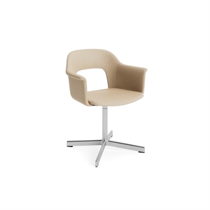 Chaise de salle à manger HAY Layout 234 avec accoudoirs et pivotante Hallingdal 220/ Aluminium
