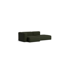 Canapé 2,5 places HAY Mags Soft Combinaison 3 Gauche Maglia Vert Foncé