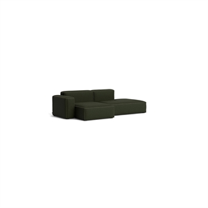 Canapé 2,5 places HAY Mags Soft Low Combinaison 3 Gauche Maglia Vert Foncé