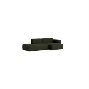 Canapé 2,5 places HAY Mags Soft Low Combinaison 3 places Droite Maglia Vert foncé