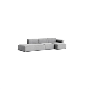 Canapé 3 places HAY Mags Soft Low, combinaison 4 places, droite, Hallingdal 130