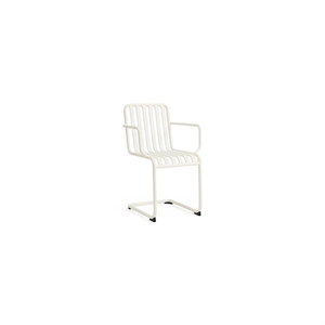 Fauteuil cantilever HAY Palissade avec accoudoirs, Blanc Crème