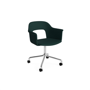 Chaise de salle à manger HAY Layout 264 avec accoudoirs et pivotante, coloris Automne 971/ Aluminium