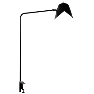 Lampe de Bureau Serge Mouille Simple Agrafée Noir