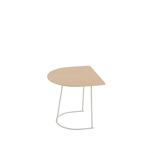Table Basse Muuto Airy Demi-format, Chêne Laqué/ Blanc Cassé