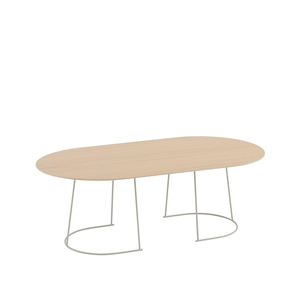 Table Basse Muuto Airy, Grand , Chêne Laqué/ Blanc Cassé