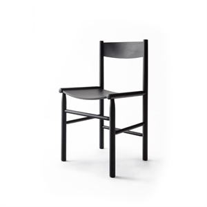 Nikari Linea Collection Akademia Chaise de Table à Manger Bois de Frêne Teinté Noir