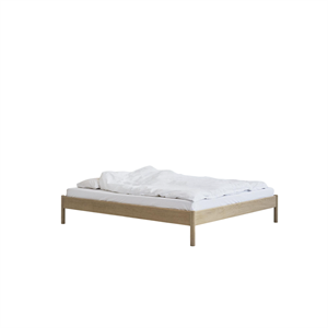 Cadre de lit Rye Sleep Alken sans tête de lit 140x200 en chêne traité au savon