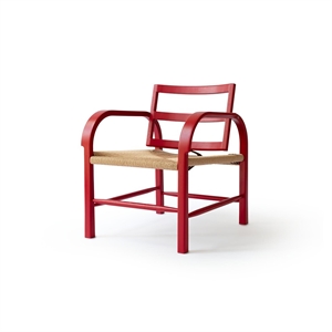 Fauteuil Mazo ARCH Weave Chêne/Rouge Rubis
