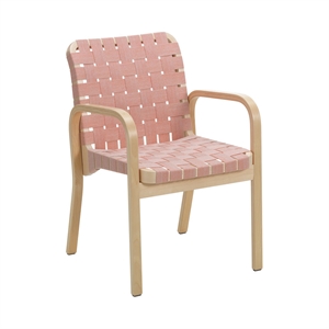 Chaise de Salle à Manger Artek A45, Teinte Miel/ Rouge