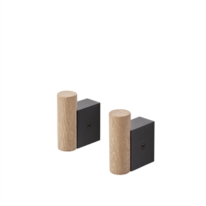 Muuto Attach Crochet Chêne/Noir 2 Pcs.