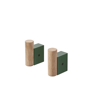 Muuto Attach Crochet Chêne/Vert Foncé 2 Pcs.