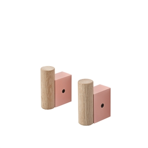 Muuto Attach Knage Chêne/Rose 2 Pcs.