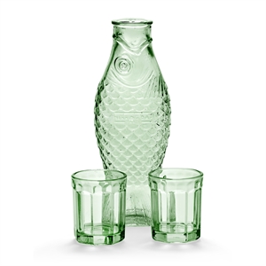 Serax Poisson & Carafe à Poisson & 2 Verres M Vert
