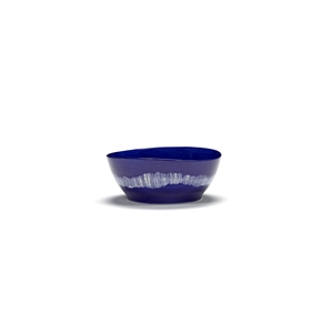 Bol Serax Feast L Bleu foncé/ Rayures blanches
