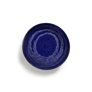 Bol de service Serax Feast M Bleu foncé/ Blanc