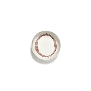 Assiette creuse Serax Feast à rayures Blanc et rouges